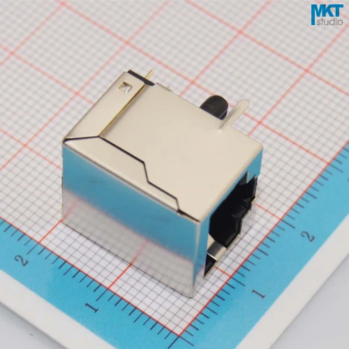 100 шт. 58 серий металлический гнездовой разъем из меди 10P8C RJ45 PCB Ethernet Модульный