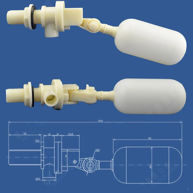 Плавающий клапан DYKB 1/2 &quotили 3/4&quot для гидрологики резервуаров корыта воды