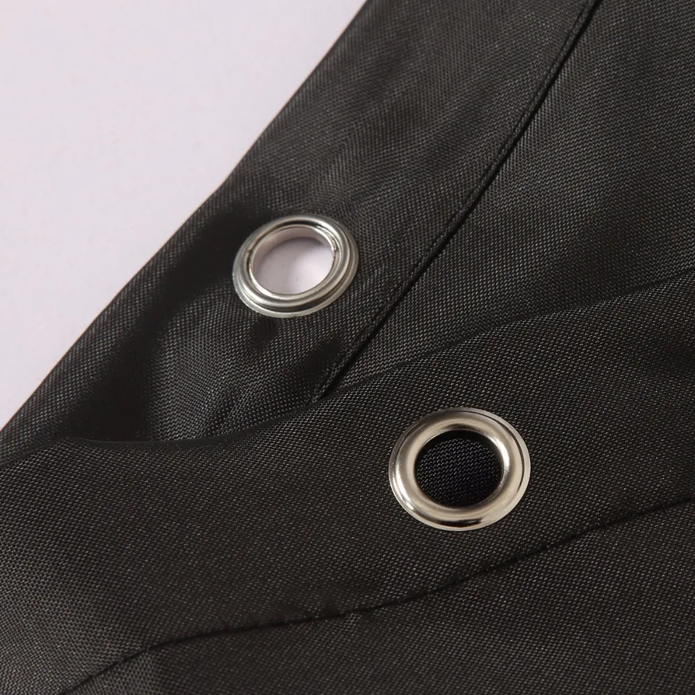 Однотонная черная дизайнерская водоотталкивающая ткань без плесени занавески