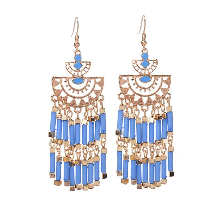 New Luxury Bohemia Style Tassel Women Earings Wedding Statement Jewelry Dangle | Украшения и аксессуары