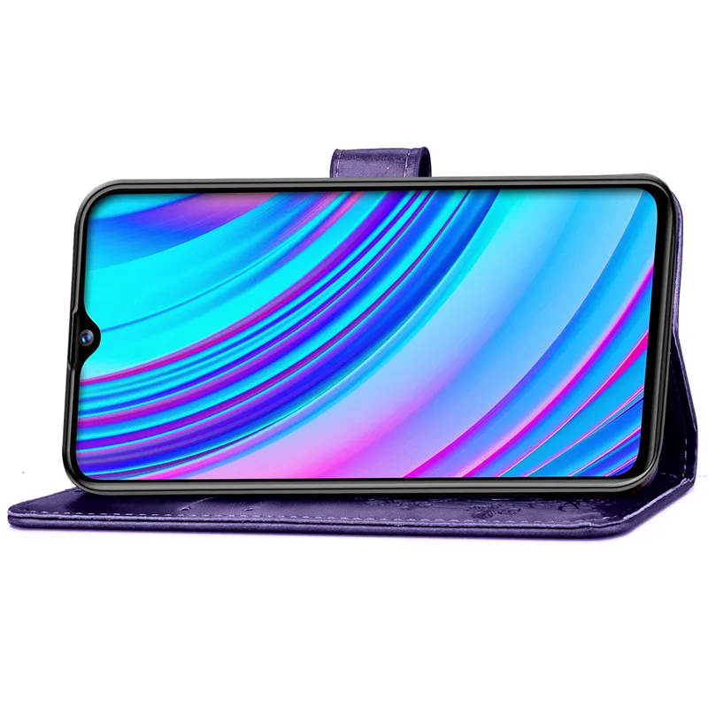 Чехол книжка из искусственной кожи для OPPO Realme 3 Pro чехол кошелек подставка