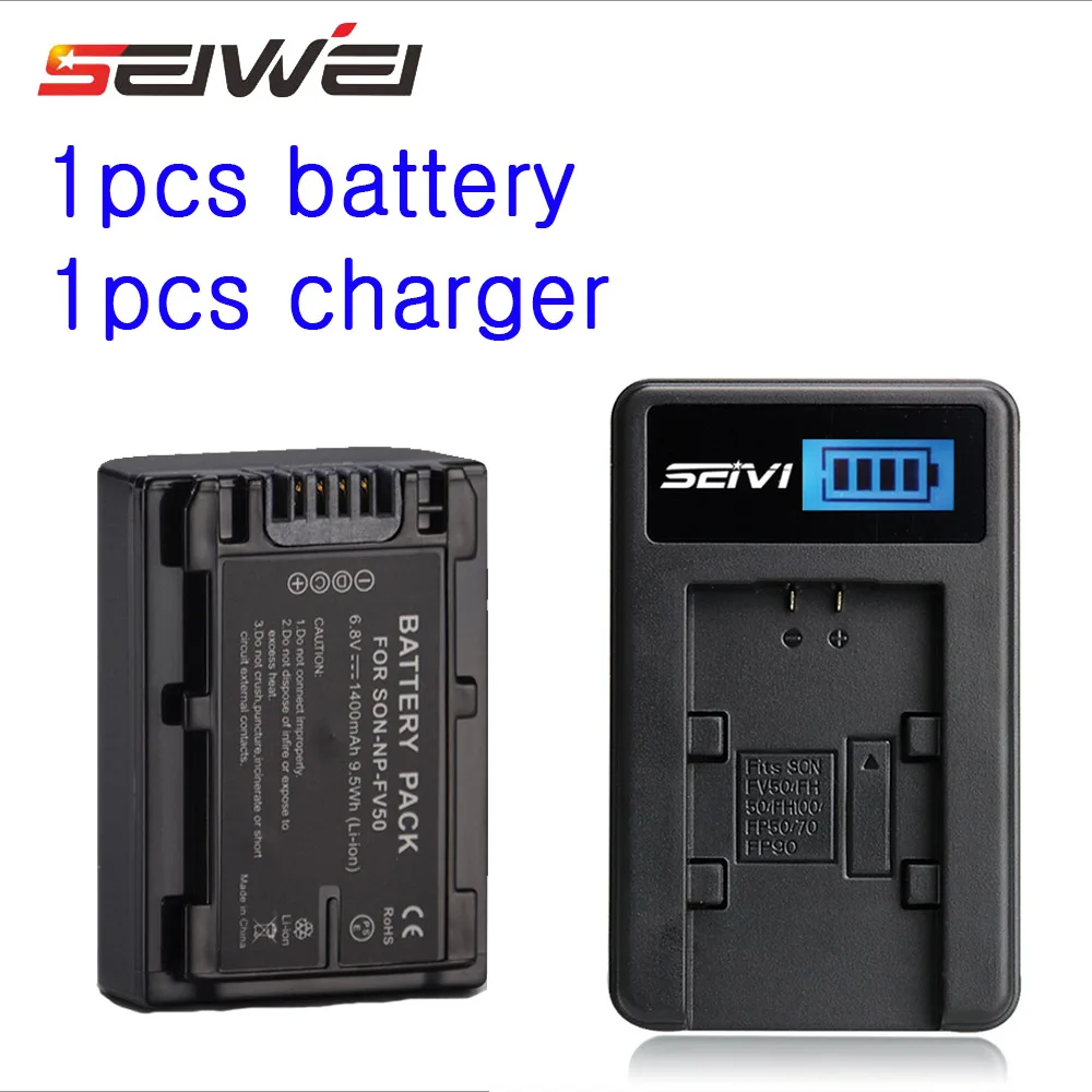 2 Для sony NP-FV50 lcd USB зарядное устройство+ 1400 мАч NP FV50 батарея для камеры для NP-FV30 FV50 FV70 FV90 FV100 FV120 HDR-SR68 DCR-SX85 - Цвет: 2