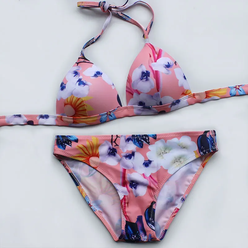 2016 бикини новый сексуальный купальник женский с принтом Купальник Топ и низ