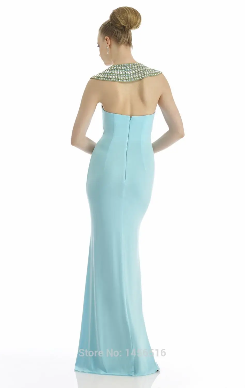 PRD-P18 New fashion sheath Beaded Evening gown vestido longo floor length prom dresses 2014 | Свадьбы и торжества