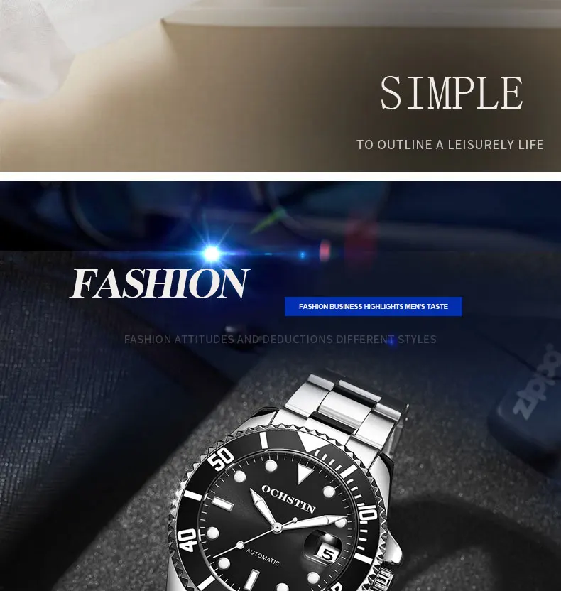 OCHSTIN брендовые роскошные мужские турбийон автоматические часы мужские из нержавеющей стали водонепроницаемые деловые спортивные механические наручные часы