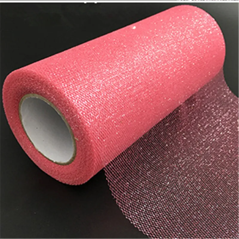 watermelon red Горячая блестящая Тюлевая ткань 15 см* 22 м детский душ тюль ролл юбка пачка DIY свадебная отделка органзы День Рождения украшения для детей - Цвет: watermelon red