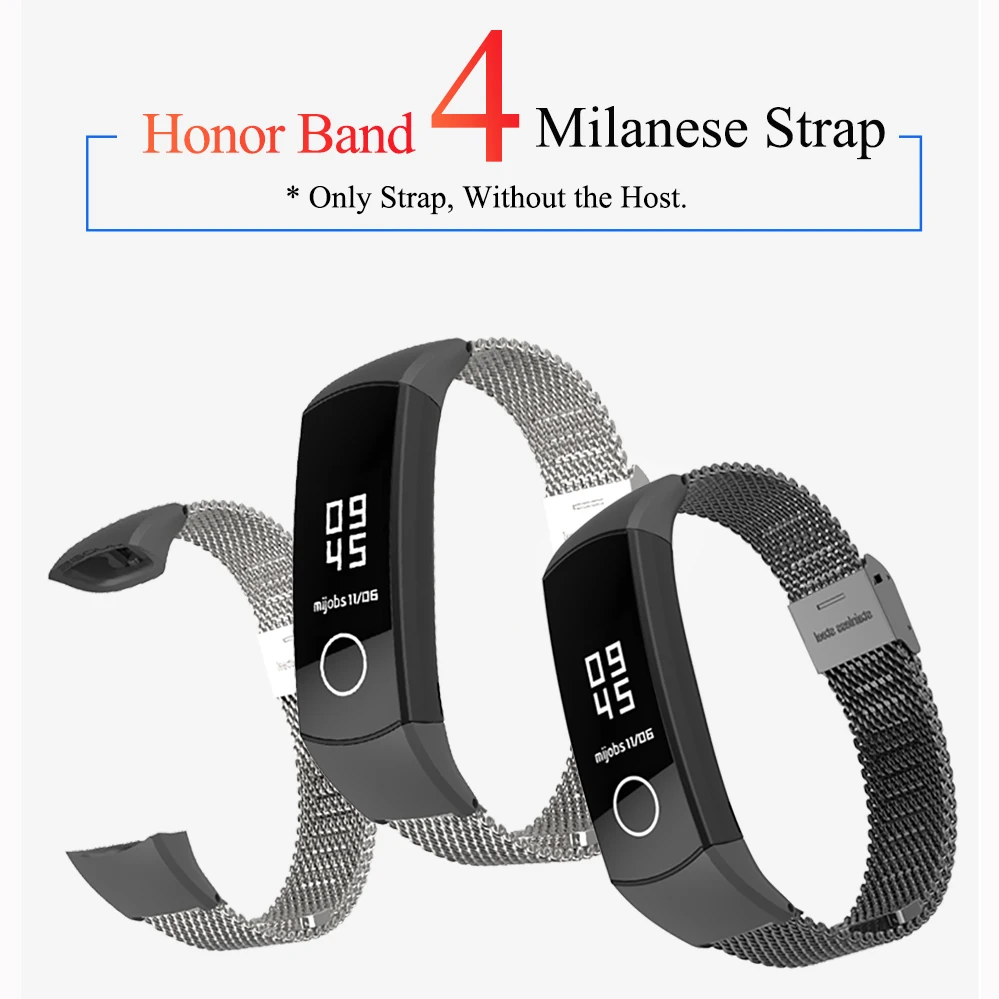 LEMFO Миланский металлический ремешок для huawei Honor Band 4 ремешок для часов браслет из нержавеющей стали смарт-Аксессуары