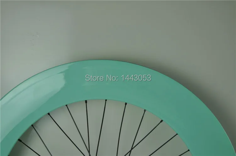 

2014 New track Carbon wheels with glossy colour painting, available in 7 colours, 88mm fixed gear clincher carbon wheelset