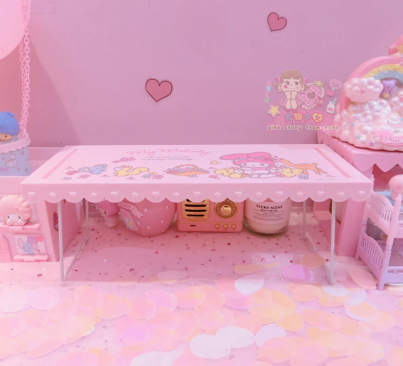 Мультяшная hello kitty My Melody Pom pompurin маленькая милая косметичка со звездами-близнецами Складная стойка для хранения сумка-Органайзер для игрушек