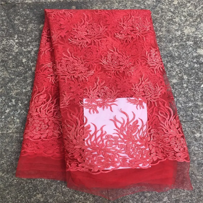 Новинка 2019 французская Тюлевая кружевная ткань вышитые цветы с белым