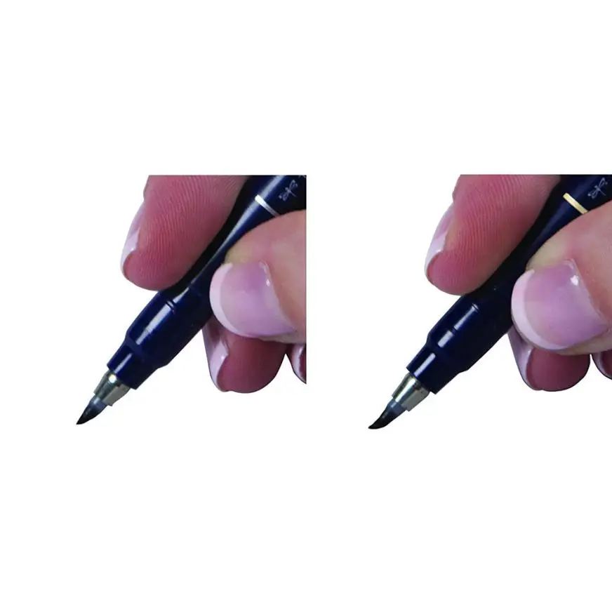 Подпись pen 2 шт. Fudenosuke Кисть Жесткий мягкая кисть каллиграфия приглашение подпись ручка Прямая