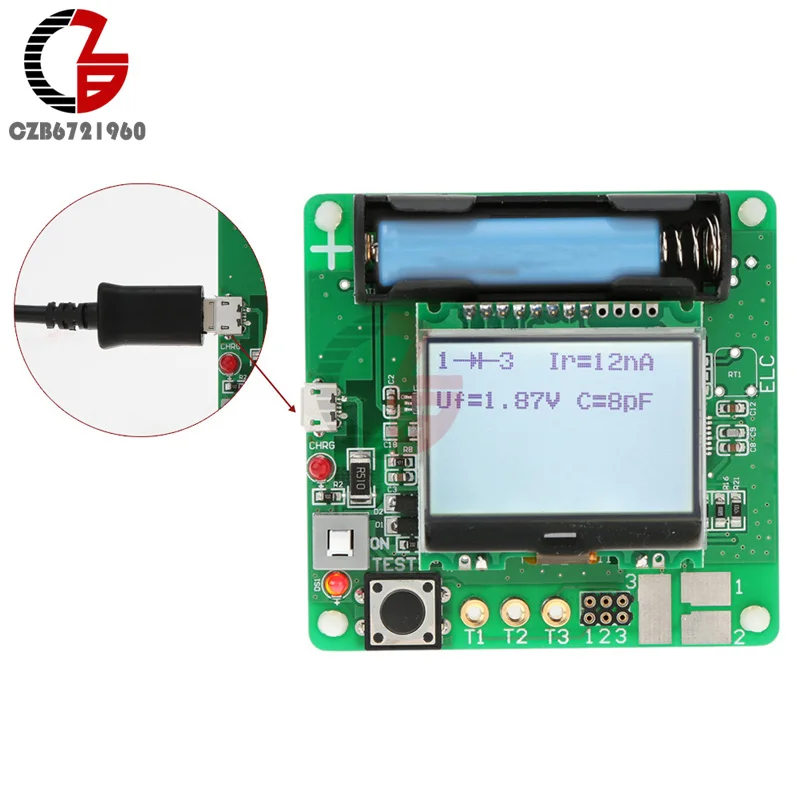 ATmega328 тестер транзисторов с ЖК дисплеем 12864 диодный триодный измеритель