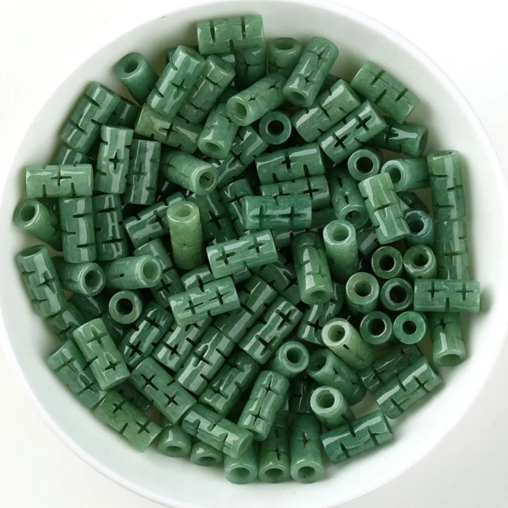 100Pcs Chinese Natural A Grade Jade (Jadeite) Passepartout Scattered Beads.1.1g | Украшения и аксессуары