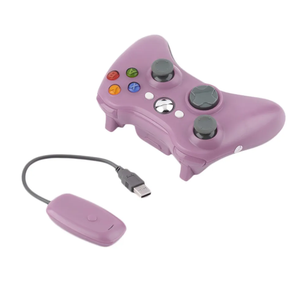 Pink Для Xbox 360 2,4G беспроводной контроллер компьютера с ПК приемником беспроводной геймпад пульт дистанционного управления для microsoft Xbox360 джойстик контроллер - Цвет: Pink