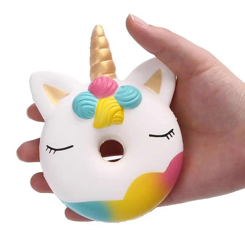Новинка Kawaii 12 см большой пончик Единорог Джамбо Сжимаемый медленно