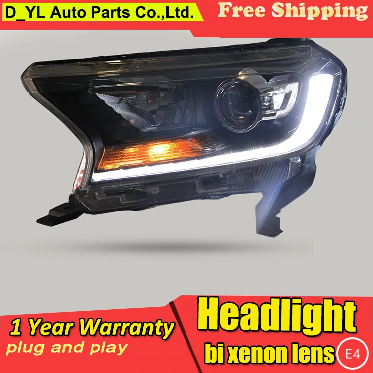 

Car Styling LED Head Lamp for Ford Everest headlights 2016 Ford Everest led headlight led drl H7 hid Q5 Bi-Xenon Lens low beam