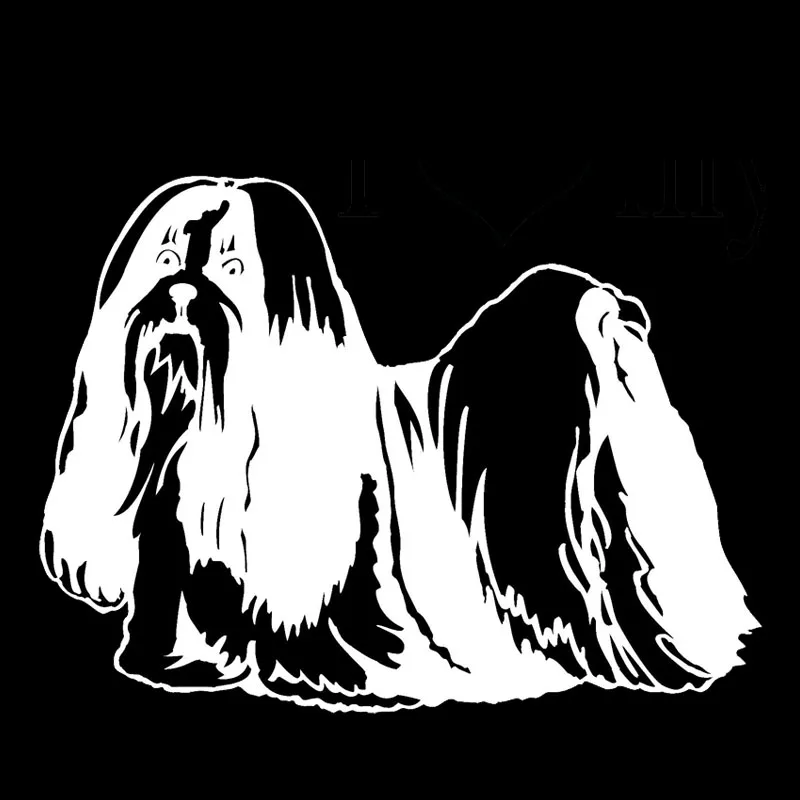 20 3*15 3 см Shih Tzu автомобильные наклейки с милой собакой украшение для стайлинга