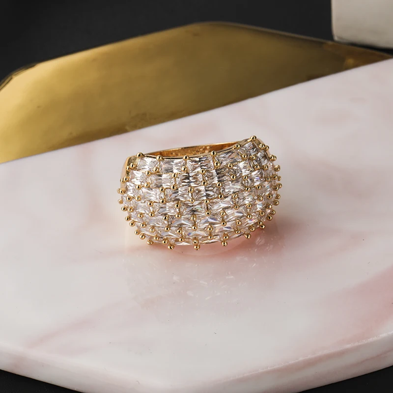 Женское кольцо с инкрустированным шариком модные вечерние аксессуары из