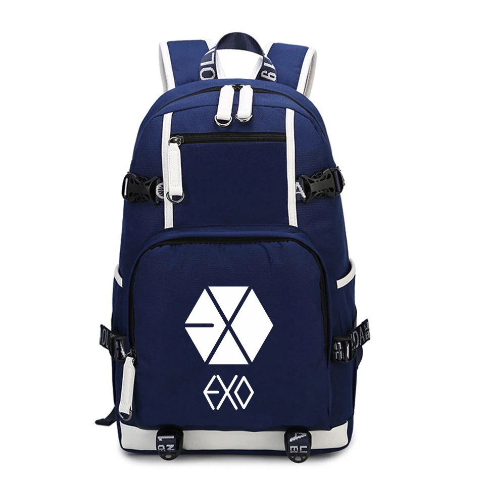 EXO Многофункциональный рюкзак usb зарядка мужская сумка для ноутбука Kpop принт для детей сумка на плечо стильный рюкзак для мальчиков и девочек