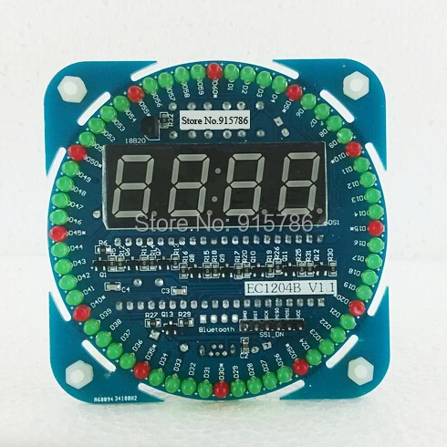 51 mcu вращающиеся светодиодные электронные часы комплект сделай сам ds1302 18b20