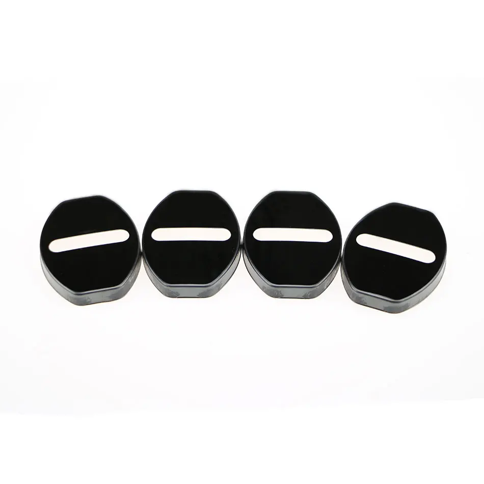 Stainless Black Lock Color My Life Автомобильный Дверной замок защитный чехол дверной стопор Чехлы для Seat Leon Ibiza Altea Alhambra для Skoda Fabia Superb Rapid - Цвет: Stainless Black Lock
