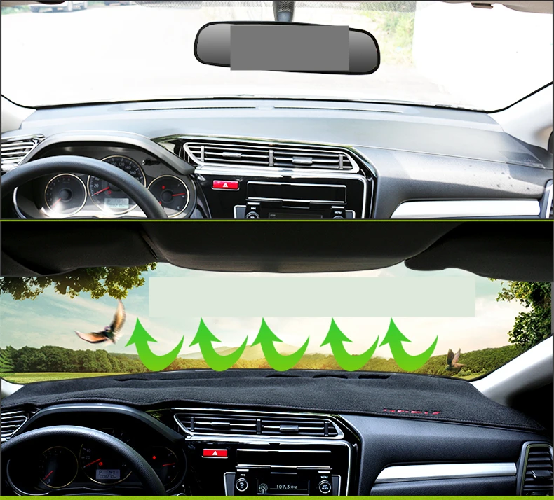 Для Honda City 2014-2018 крышка приборной панели коврик солнцезащитный Коврик доски