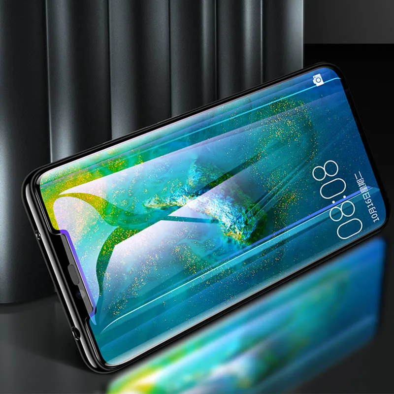 Изогнутое закаленное стекло с полным покрытием для Huawei Mate 20 Pro защита экрана