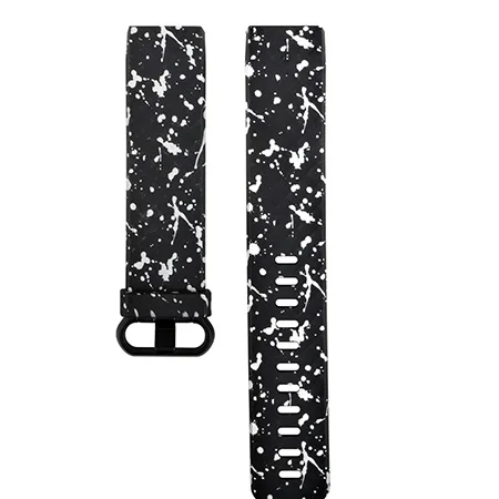 Splashing ink 15 цветов, модный спортивный ремешок для Fitbit Charge 3, ремешок для смарт-часов, сменный ремешок для мужчин с Т-образным принтом, силиконовый ремешок для мужчин и женщин, браслеты - Цвет: Splashing ink