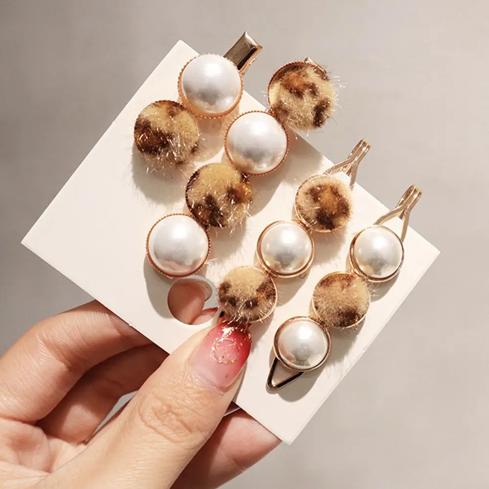 1 шт. винтажные леопардовые заколки для волос из искусственного меха имитирующие