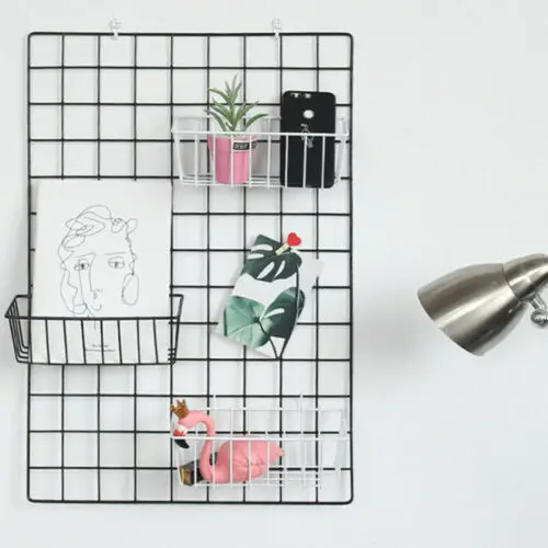 Железная настенная подвесная корзина для хранения Кухня поставки перфорация