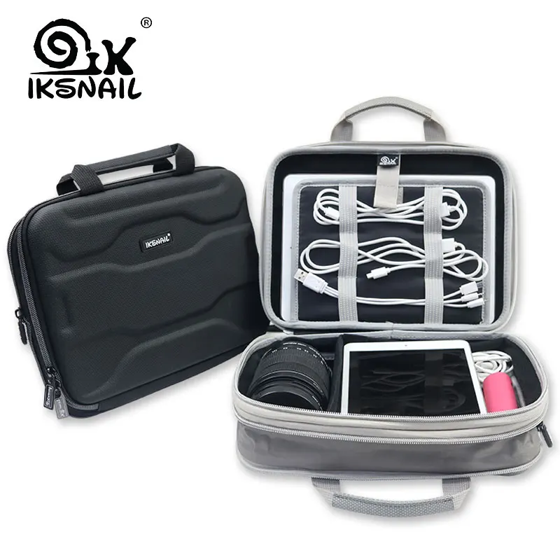Дорожная сумка для хранения электроники IKSNAIL USB кабеля зарядного шнура