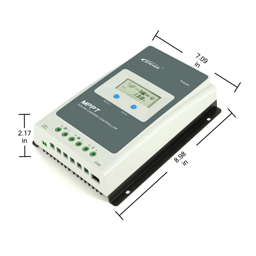 Tracer 1210AN 2210AN MPPT Солнечный контроллер заряда 10A 20A LCD EPEVER солнечный регулятор 1206AN 2206AN