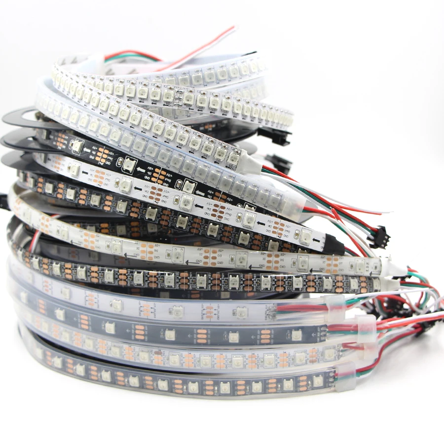LED Strips WS2812B ws2812 IC RGB individually addressable 5050 leds strip light Waterproof diode flexible neon led tape lamp 5V | Лампы и