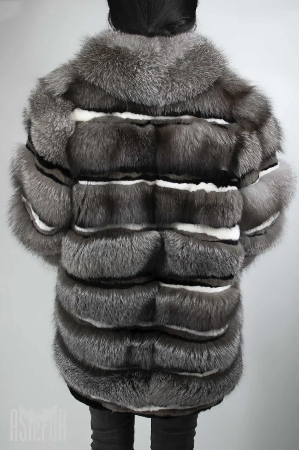 Arlenesain custom 2019 Новая модная Лоскутная куртка из лисьего меха с великолепной