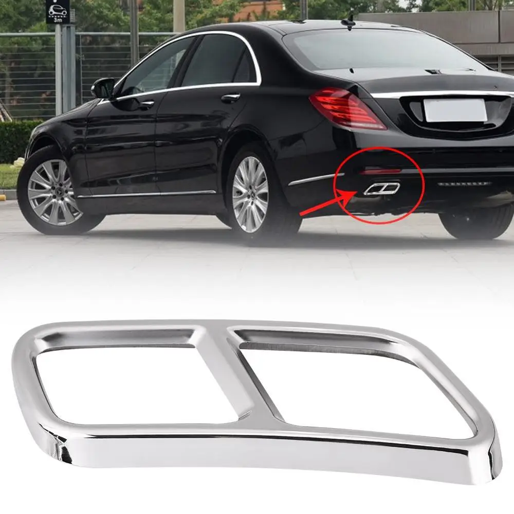 1 пара задних наконечников для выхлопной трубы наклейка Обложка Mercedes Benz GL X166 13-15 S R