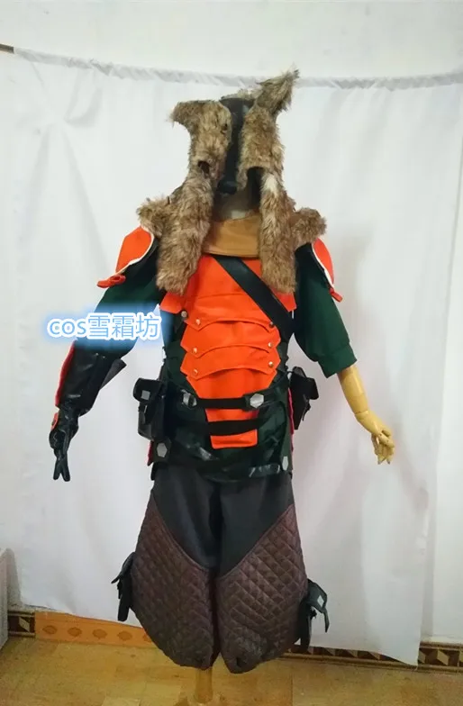 Бесплатная доставка OW Hanzo Shimada Lone Wolf Skin Косплей Костюм Хэллоуин Униформа шляпа +