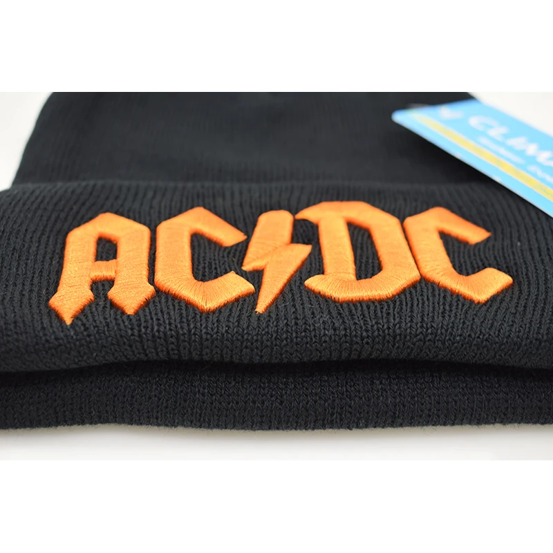 Климат Для мужчин женщин зима теплая Шапка бини рок ACDC AC/DC группа теплые зимние