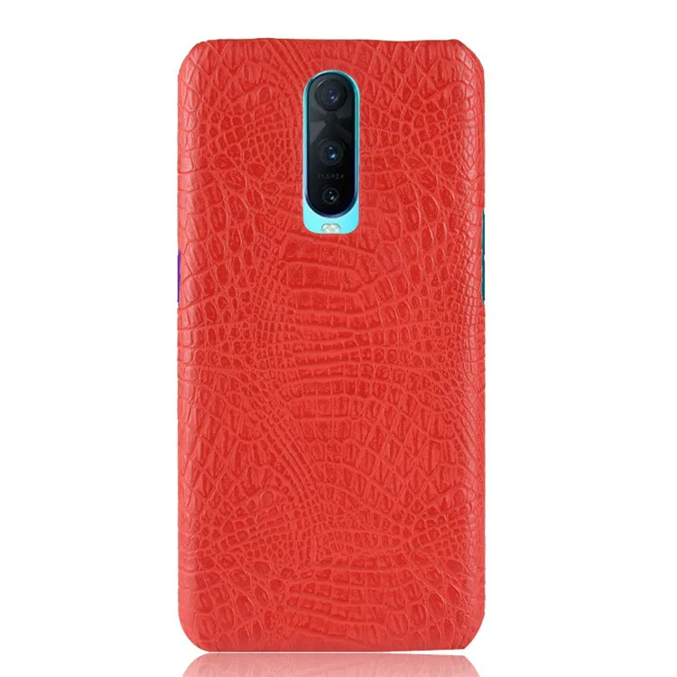 50 шт./лот чехол для телефона OPPO R17 pro роскошный кожаный с крокодиловой змеей задняя