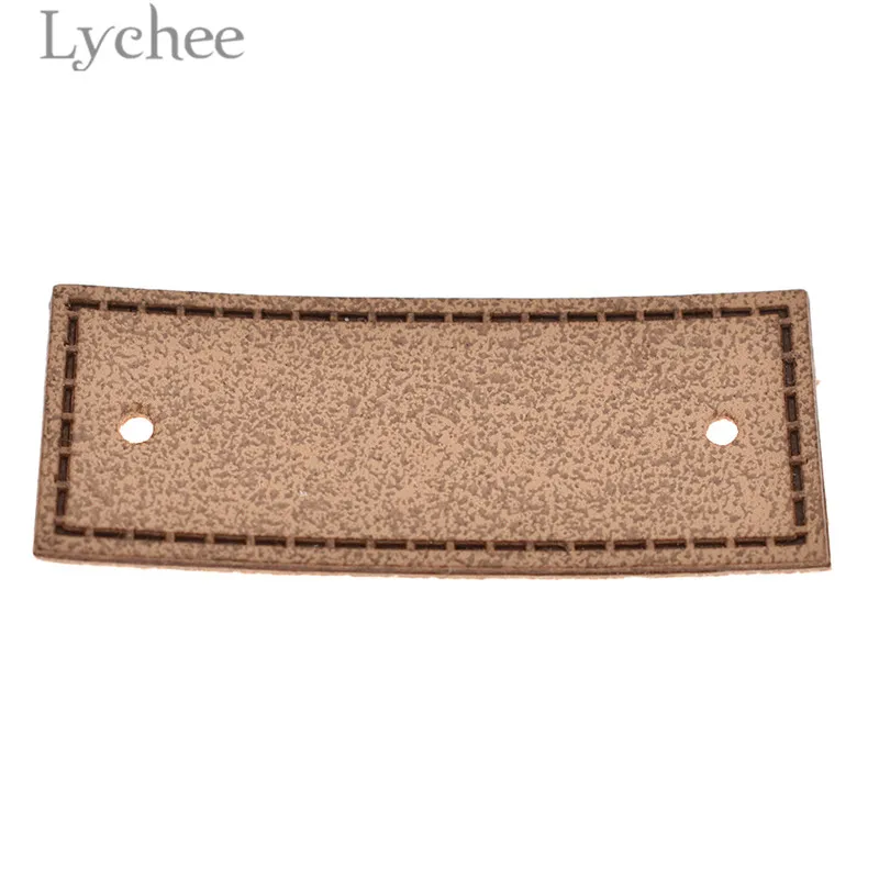 Lychee 20 шт. винтажные квадратные ярлыки из искусственной кожи в естественном стиле