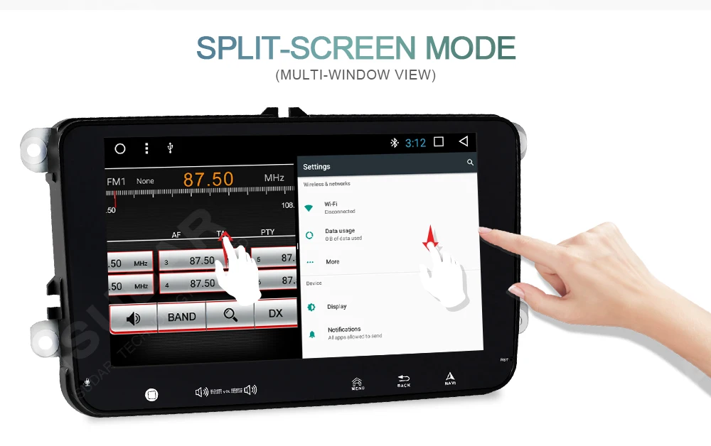 Isudar Автомагнитола 2 Din с 8 Дюймовым Экраном на Android 7.1.1 для Автомобилей Volkswagen/VW/POLO/PASSAT/Golf/Skoda/Seat/Leon Радио FM