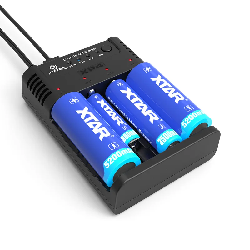 Оригинальный XTAR XP4 Батарея Зарядное устройство EU/US/AU/UK адаптер + Автомобильное для