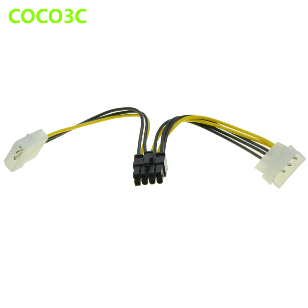 Кабель питания Molex со штыревыми соединителями на 8 штырьков и двойными 4Pin для