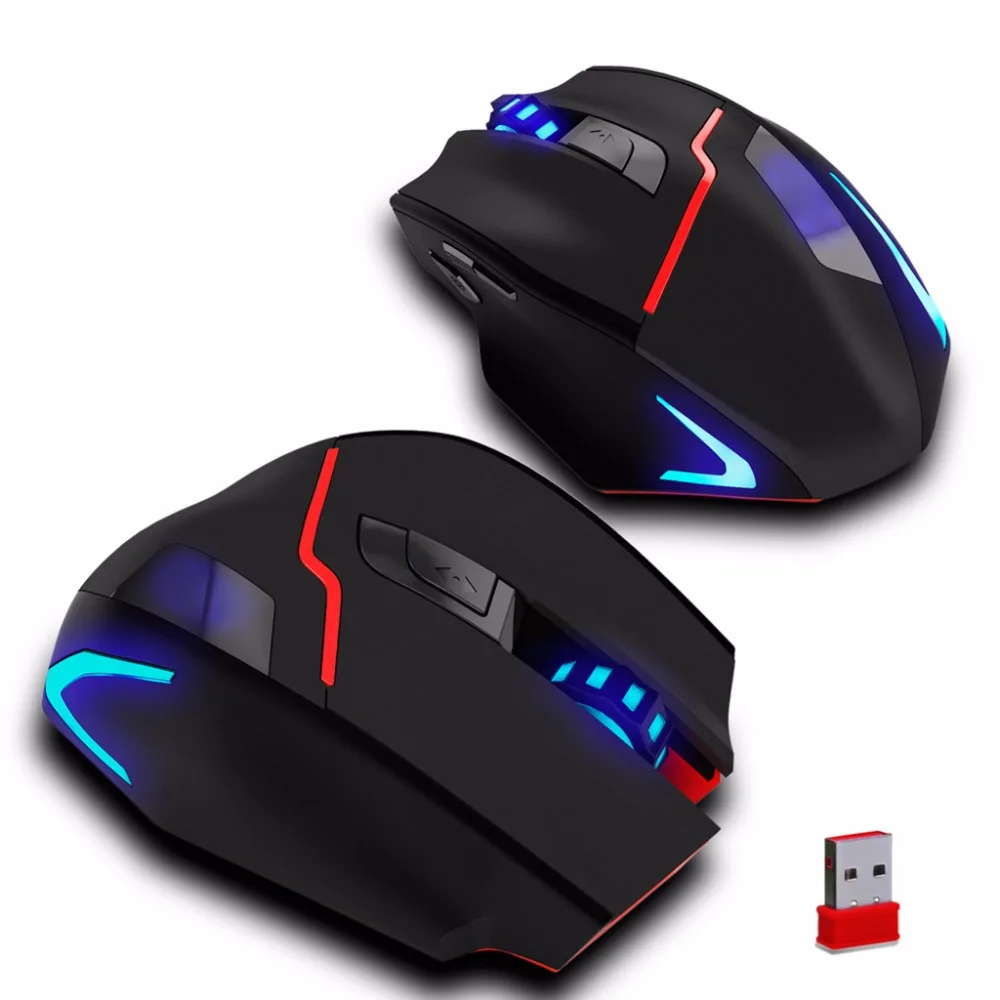 

F-18 Wired + 2.4G Wireless Dual-Mode Optical Backlit Game Mouse USB 3.0 Receiver