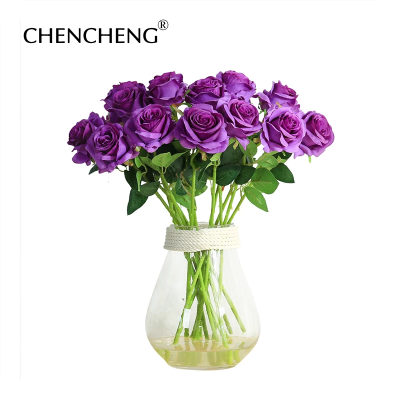 CHENCHENG 11 шт./лот искусственные шелковые черные красные ветки розы цветы для