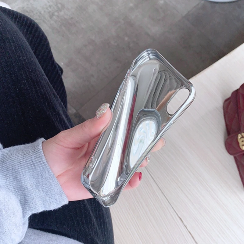 INS Роскошный чехол со стразами для телефона iPhone 8 plus XS Max/XR/iPhone7 серебристый |