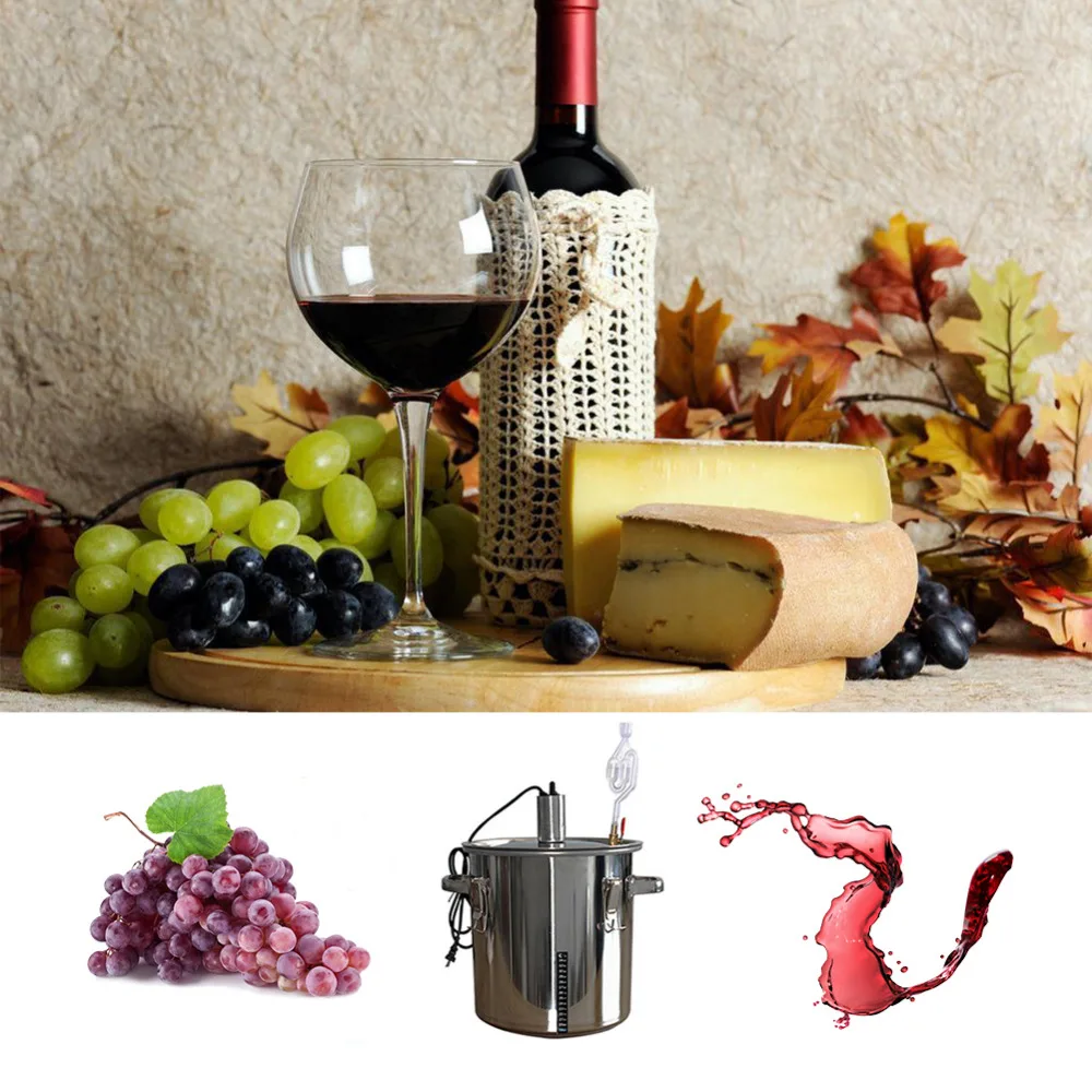 36Л домашнее Вино делая машины из нержавеющей стали бар набор вино бойлер