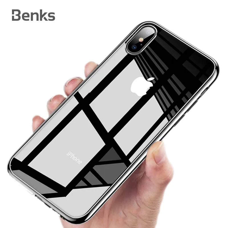 Бэнкс Роскошные Покрытие чехол для iPhone X capinhas ультра тонкий гальванических