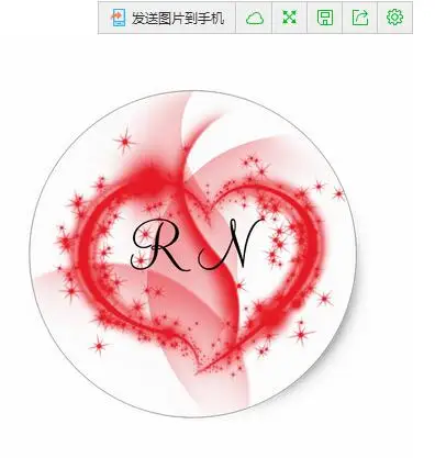 

Классическая круглая наклейка RN heart 1,5 дюйма