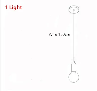 1 Light Скандинавское стекло абажур Лофт светодиодный подвесной светильник s Edison лампа для ресторана Светильник для спальни подвесной светильник - Цвет корпуса: 1 Light