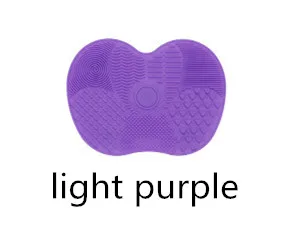 light Purple Щетка для макияжа, силиконовый коврик, кисти для макияжа, гель для мытья доски, чистящая подушка, косметический очиститель, инструменты для скруббера - Handle Color: light Purple